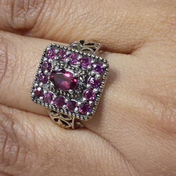 925 Genuine Untreated Grape Rhodolite Garnet. FIRM. Every Day Elegance. FIRM. - Picture 10 of 15